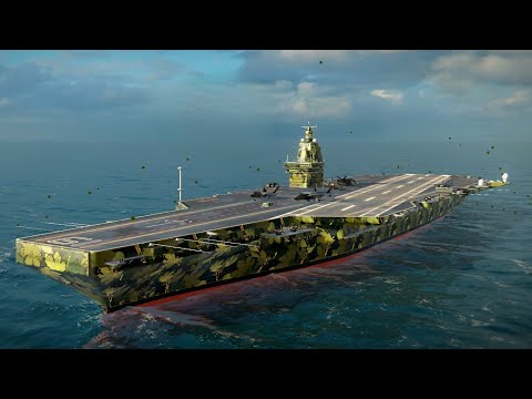 Modern Warships: Cn Type 004 With J-35 Strike Fighter | H-18 Bomber | Project 231 | Scorpion Drone