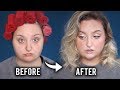 EASY NATURAL EVERY DAY MAKEUP + HOW TO STEAM CURL HAIR