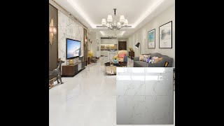 Crystal White Polished Porcelain Tile