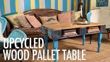DIY Wood Pallet Coffee Table with Mr. Kate