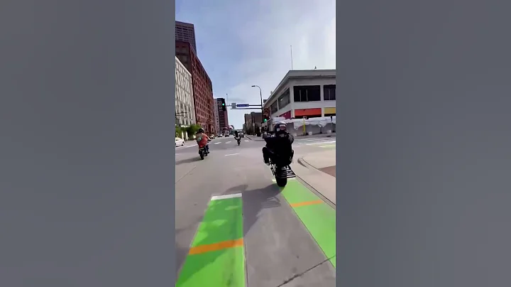 Wheelies through the city 🔥 #minibike #builtnotbought #wheelie #engine #racing #bikelife #minnesota