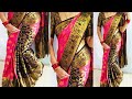 Paithani silk saree drape/Silk saree draping/Saree Pleats Trick/silk saree wearing idea/Saree porar
