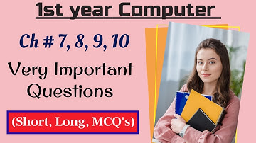 Class 11 Computer Science Chapter 7, 8, 9,10 Important Questions