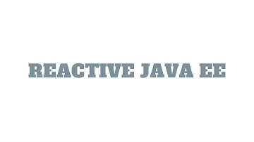 Reactive Java EE