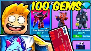 100 Gems Marketplace Challenge In Toilet Tower Defense