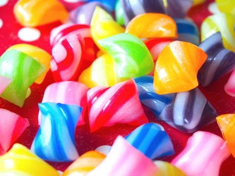 おゆまるでスイーツデコ ストライプキャンディ How To Make Stripe Candy With Oyumaru Youtube