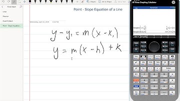 HP Prime - Onenote Math - Point Slope Equation