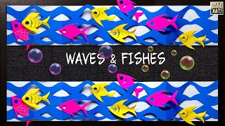 Bulletin Board Border with WAVES & FISHES | DIY screenshot 2