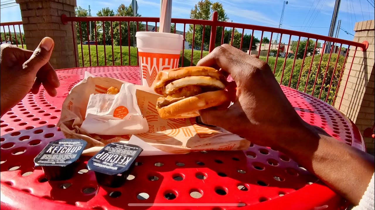 WHATABURGER POV “The Breakfast Burger”! ( Eggs / Bacon / Beef / Hash-Browns ) 