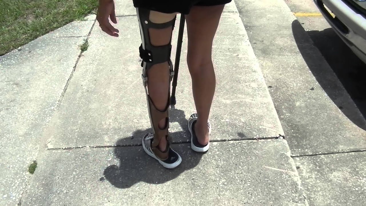 Walking in an Ankle Knee Foot Orthosis, Please help - YouTube