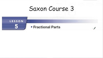 Saxon Math Course 3 Lesson 5