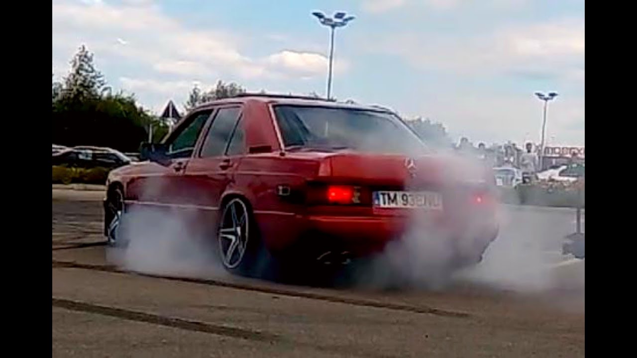 Mercedes 190 swap 5.5 AMG - Burnout and Donuts - Pure Amg Sound Tuning Show  2016 