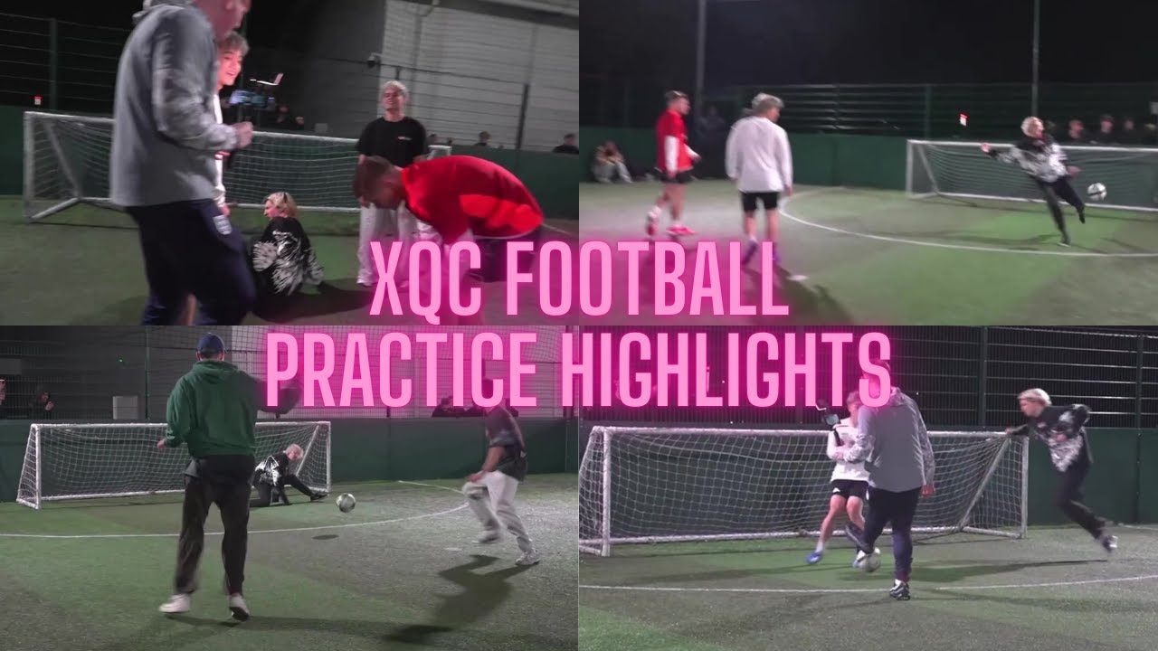 xQc Football Practice Highlights (Team USA vs Team UK)