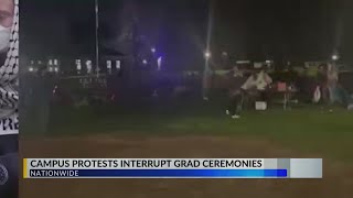 Campus protests interrupt grad ceremonies