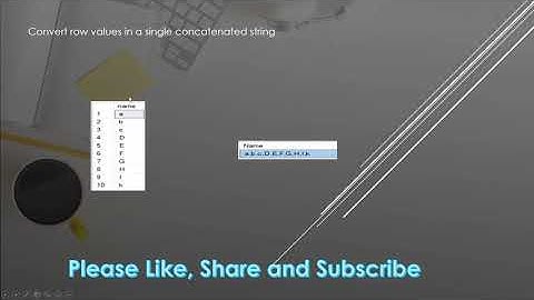 Convert row values in a single concatenated string