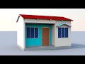 कम लागत मे एक रूम के साथ घरका नक्शा |  small and low cost tinset home plan @prem's home plan