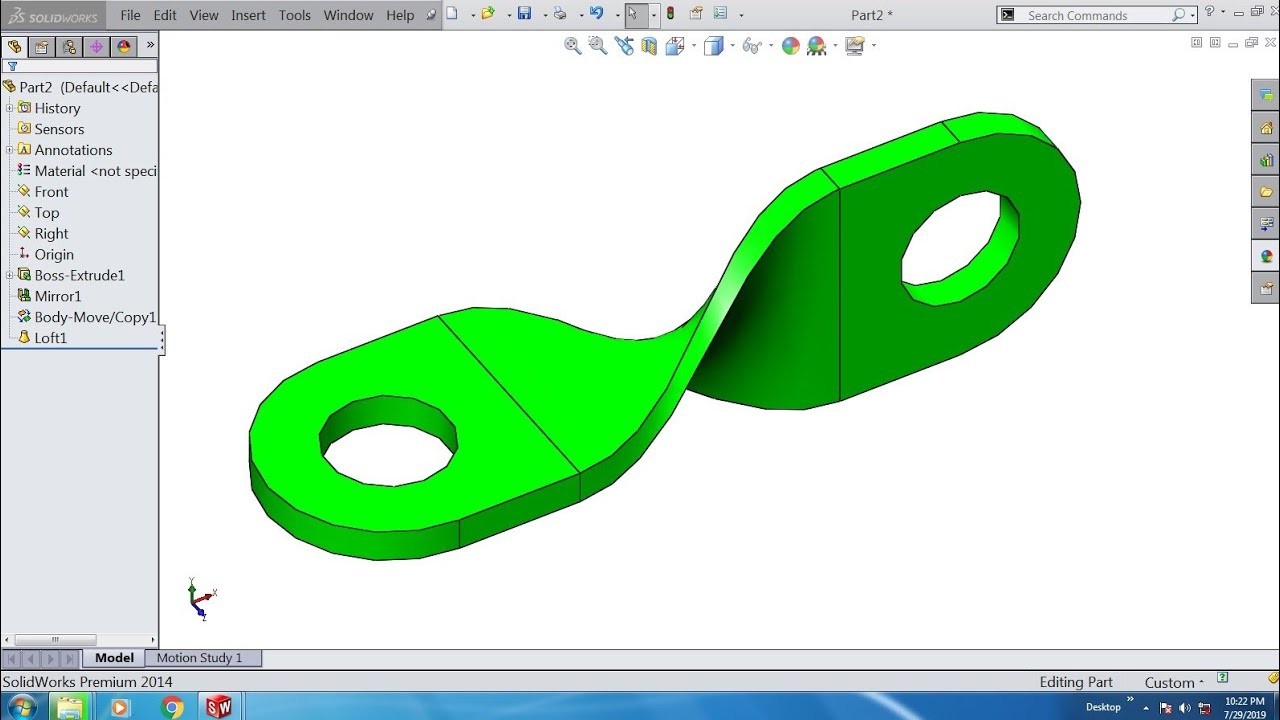 Solidworks tutorial sheet metal part - YouTube