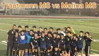 Trautmann Middle School vs Molina MS Soccer (Laredo, TX)
