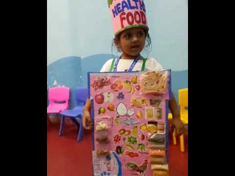 Fancy dress competition health food - YouTube