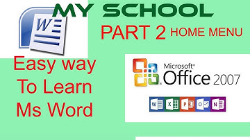 Microsoft Office word 2007 (Bangla Tutorial) part 2 (Home Menu)