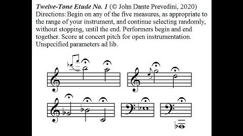 Twelve-Tone Etude No. 1 (solo piano)