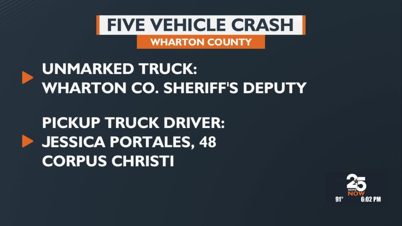 Deputy and woman injured in five vehicle crash on U.S. 59 in Wharton ...