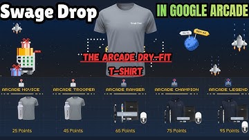 Googlew Arcade Swag Drop: The Arcade Dry-Fit T-Shirt In Arcade Novice Tier Gain Now #goodies #swags