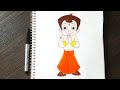 How to draw Chota Bheem||Chota Bheem Cartoon sketch||Children Simple Drawings