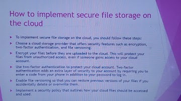 Implementation of Secure File Storage on Cloud