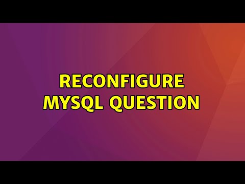 Ubuntu: reconfigure mysql
