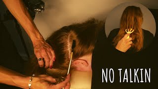 Upside down brushing and micro attention with Tania No talkin ASMR