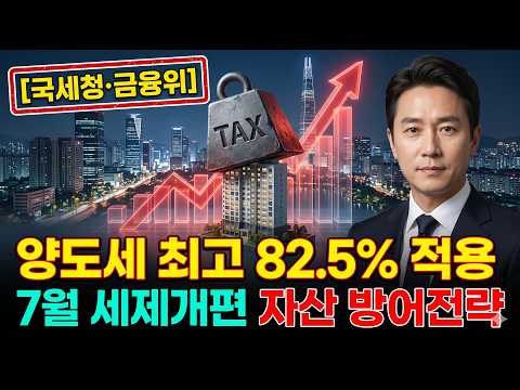[최고세율 82.5%] 선거 후 6대 세제 개편 분석과 자산 방어 전략