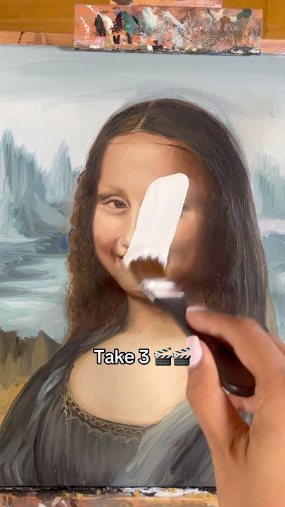 MONA LISA IF SHE WAS ACTUALLY SMILING 🥰 #artchallenge