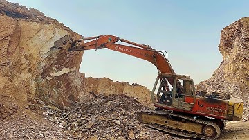HILL DESTRUCTION: How to Break a Hill with an Excavator Machine! #excavators #stonemachinery #jcb 