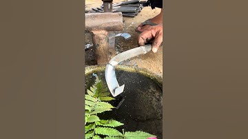 The process of plating a rubber tree sap tapping tool using water media #blacksmith #blacksmithing