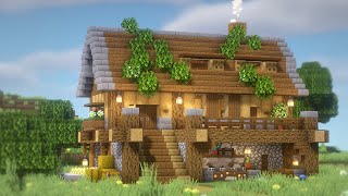 Minecraft: How To Build an Oak Survival House Tutorial(#35) | 마인크래프트 건축, 야생기지, 인테리어 by IrieGenie 65,012 views 1 year ago 16 minutes