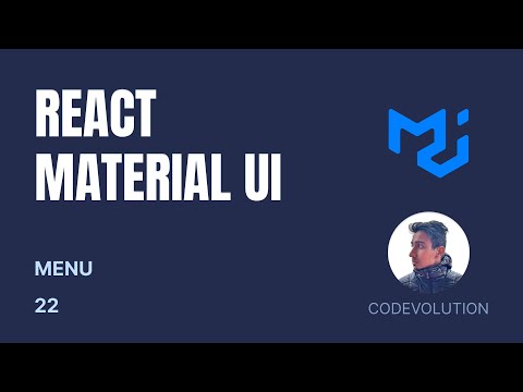 React Material UI Tutorial - 22 - Menu