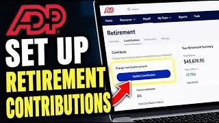 How to enable setting up retirement contributions in ADP - Easy Tutorial