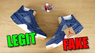 LEGIT vs FAKE Jordan 4 Levis. Vere / False