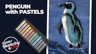 Can I Draw A Penguin With Pastels Live In 45 Minutes? - Gettin' Sketchy