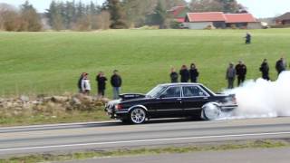 1700 HP 11,3L twin turbo V8 Ford Granada BURNOUT - Insane POWER