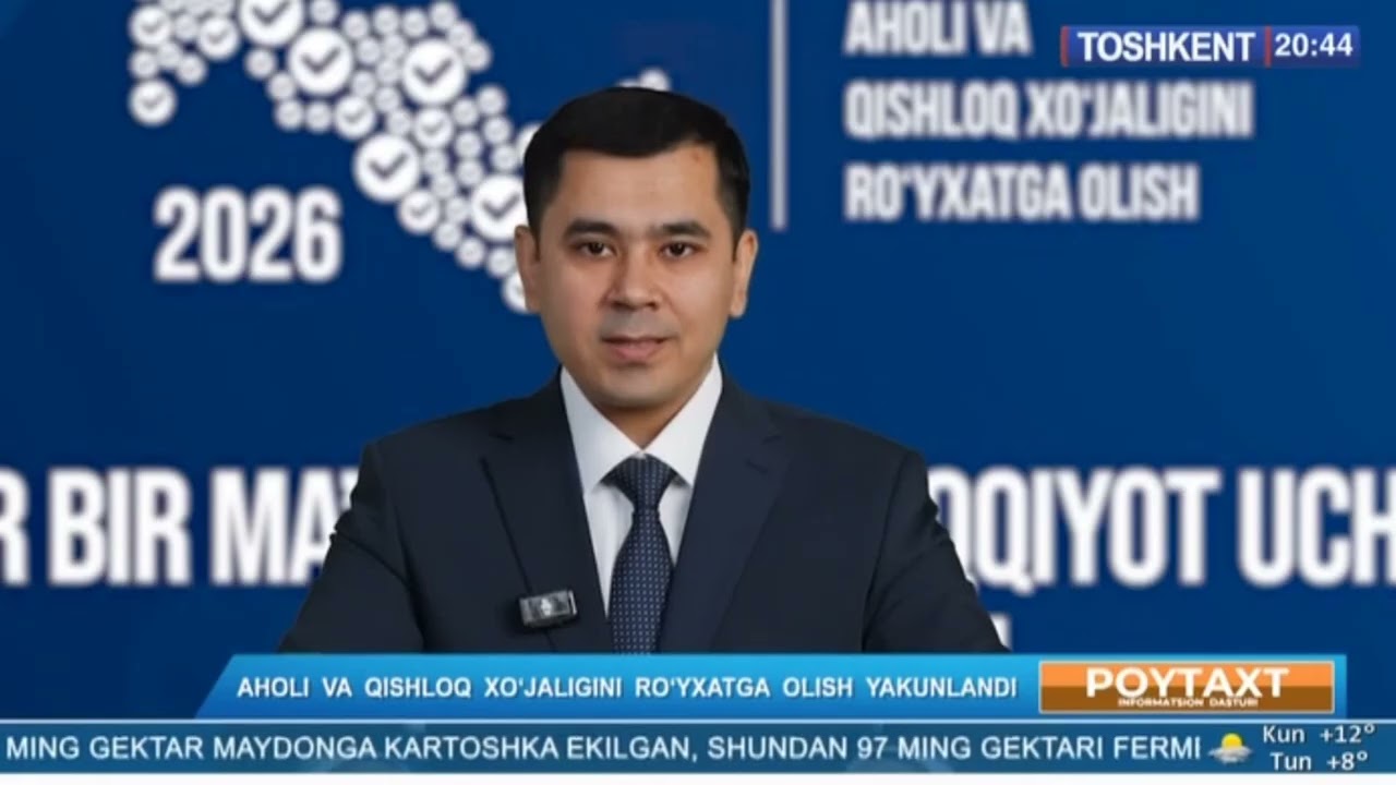 Aholi va qishloq xo'jaligini ro'yxatga olish tadbiri yakunlandi