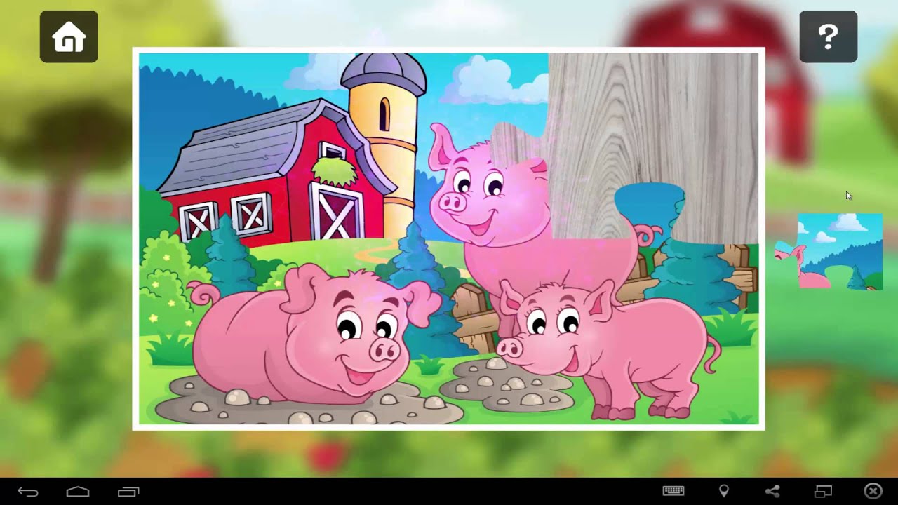 Farm Jigsaw Puzzles game for Kids app for Android, iPad - YouTube