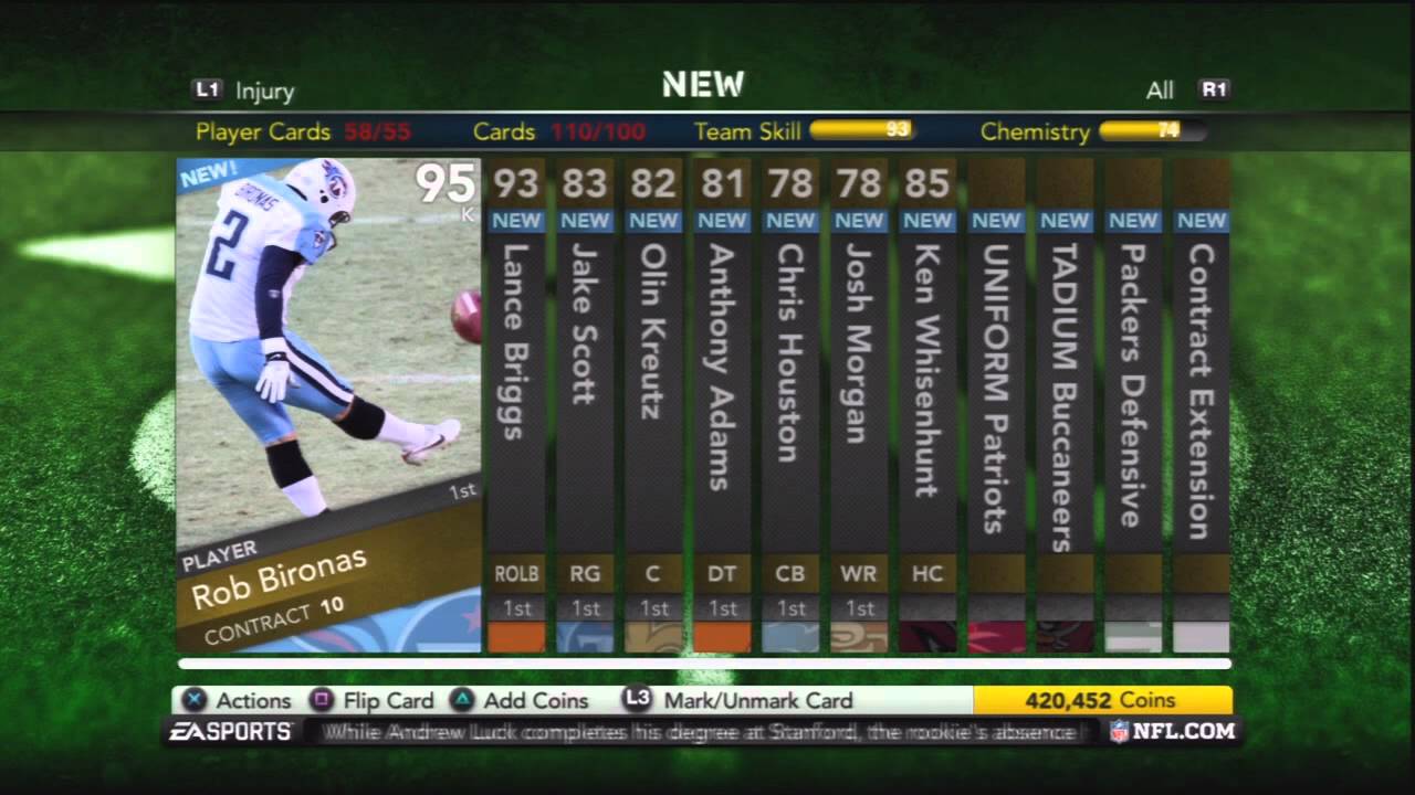 Madden 12 Ultimate Team Gold Premium Pack SHOPPING SPREE & Hunting