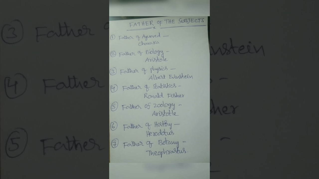 FATHER OF THE SUBJECTS 