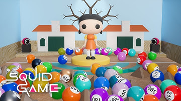 Marble Run Race: Squid Game 1 | El juego del calamar 1 | 3D ANIMATION