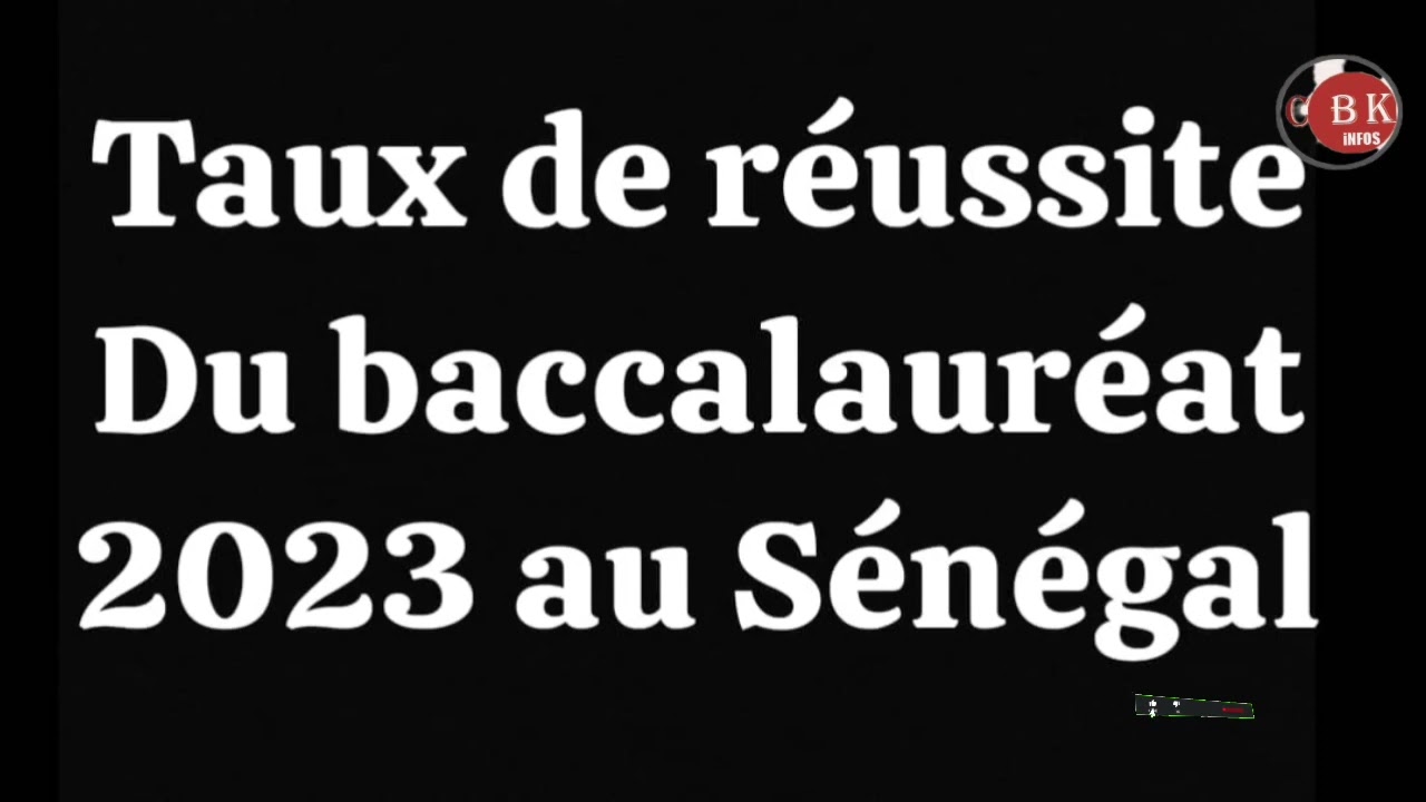 Office du Bac:Taux de réussite global au Baccalauréat 2023