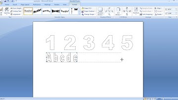 how to make dashed letters and number tracing in microsoft word 2007 by using wordart