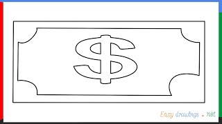 Money Drawing | How To Draw A Money Step by Step for Beginners