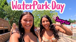 SURPRISE SOMEONE IS HERE! WATERPARK DAY WITH THE GIRLS! EMMA AND ELLIE